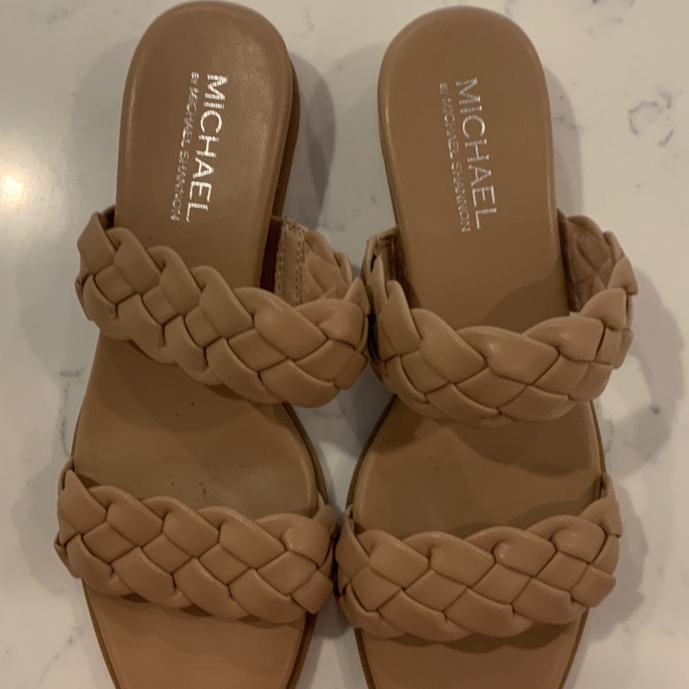 Michael Shannon Braided Tan Sandals